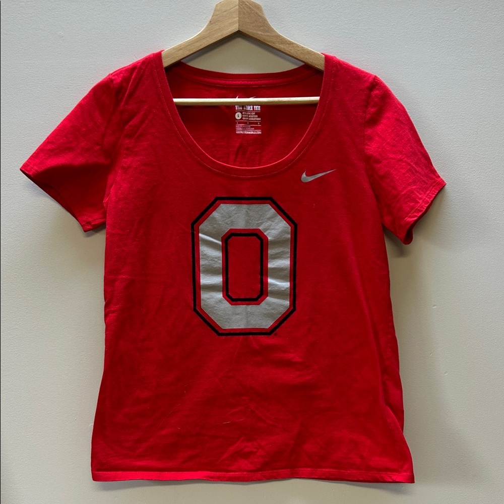 The Ohio State University Nike Scarlet Tee with OSU Buckeyes Logo